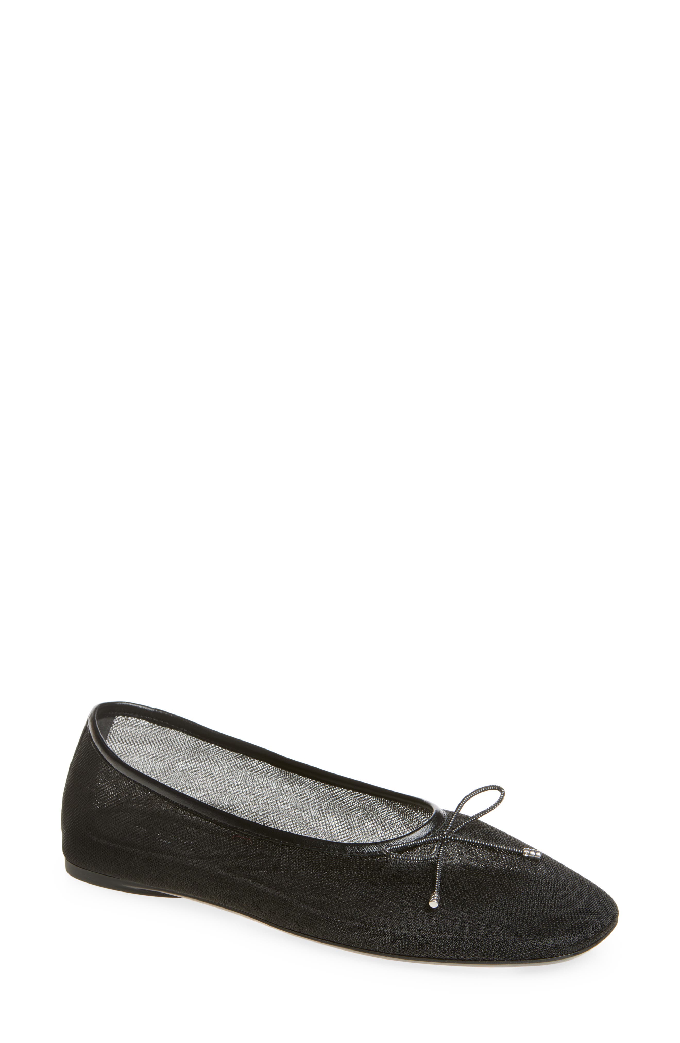rag & bone <p>Poppi Ballet Flat (Women) </p>, Main, color, Black Mesh
