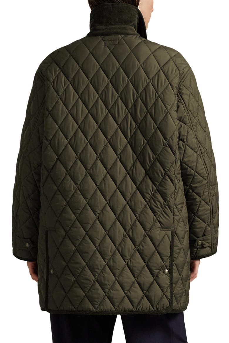 Water Repellent Quilted Barn Jacket, Alternate, color, RANGER GREEN