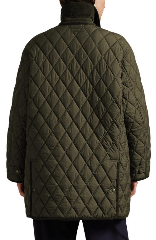 Polo Ralph Lauren Water Repellent Quilted Barn Jacket In Green