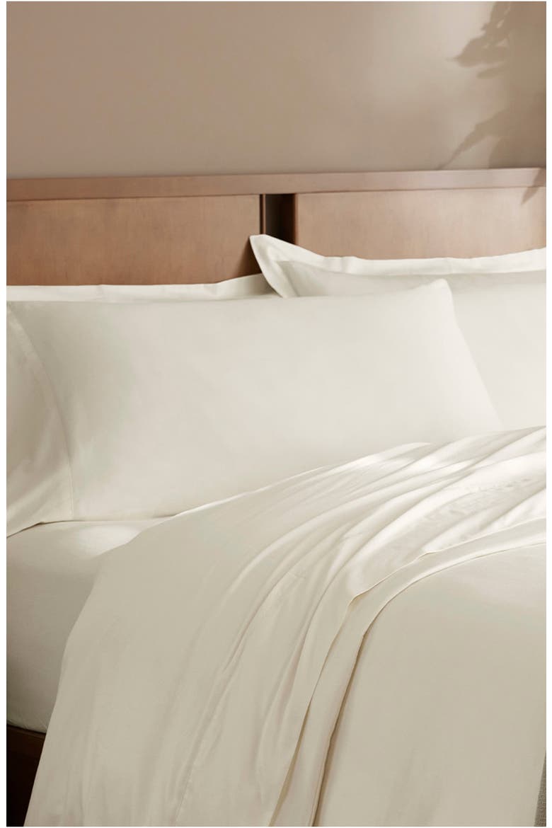 Set of 2 Percale Hemmed Pillowcases, Alternate, color, CREAM