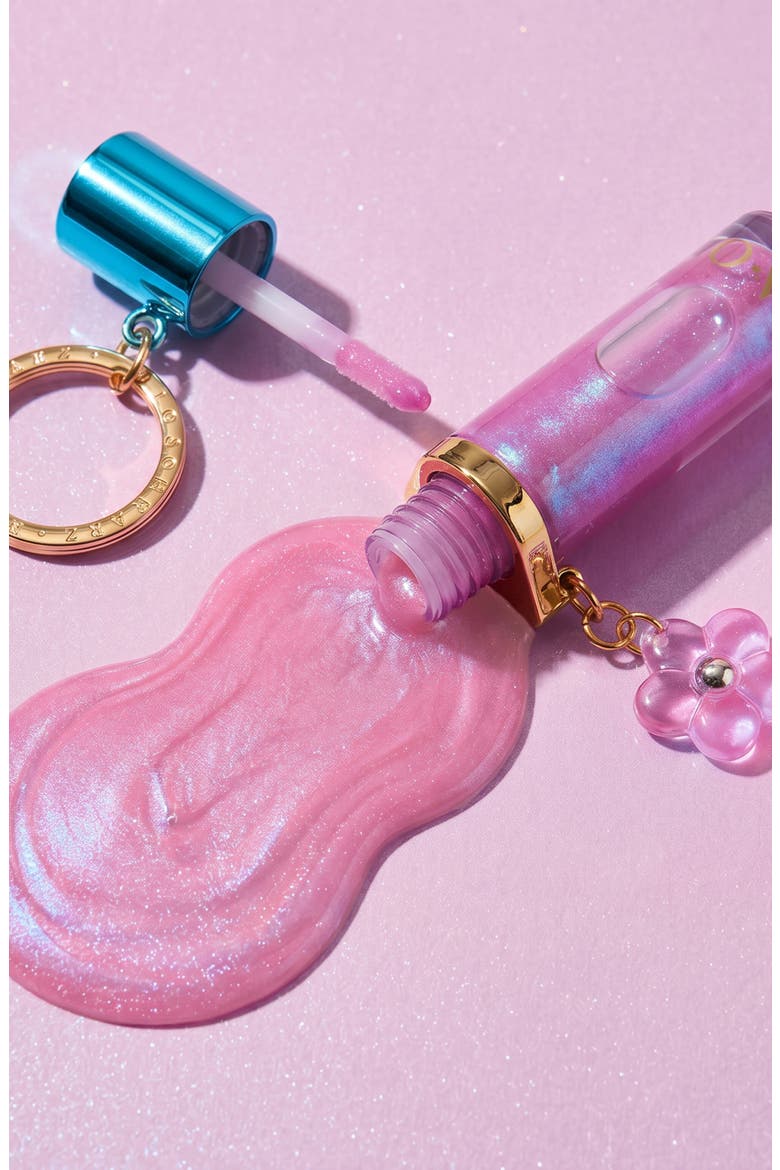 Kids' Flower Charm Lip Gloss, Alternate, color, BLUE