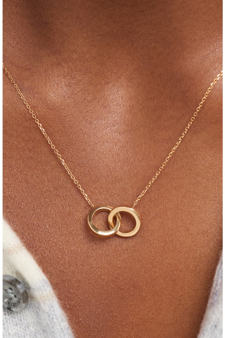 Solid Yellow Gold - Duo Links Necklace, Alternate, color, Gold