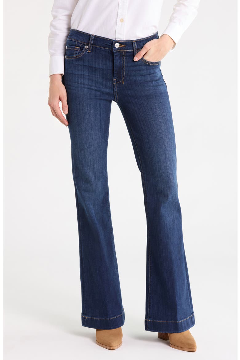 Dojo Tailorless Mid Rise Flare Jeans, Main, color, MILFORD