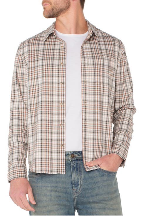 Plaid Button-Up Shirt