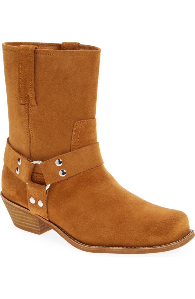 Jeffrey Campbell Waylon Harness Boot, Main, color, Tan Suede