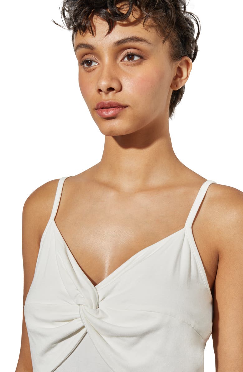 Ming Wang Knot Detail Jersey Camisole, Alternate, color, White