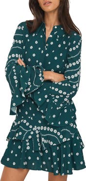 MINT VELVET Printed Ruffle Mini Dress
