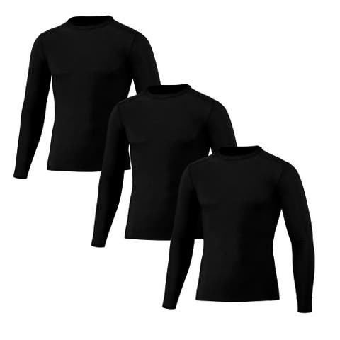 Men's Compression Shirt T-Shirt Gym Tops Moisture-Wicking Cool Tek 3-Pack