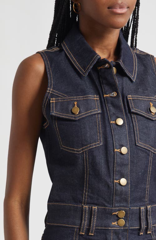 Ramy Brook Jenna Sleeveless Denim Minidress In Blue