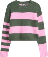 Desigual Stripe Flat Knit Thick Gauge Sweater