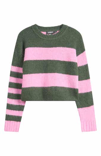 Desigual Stripe Flat Knit Thick Gauge Sweater