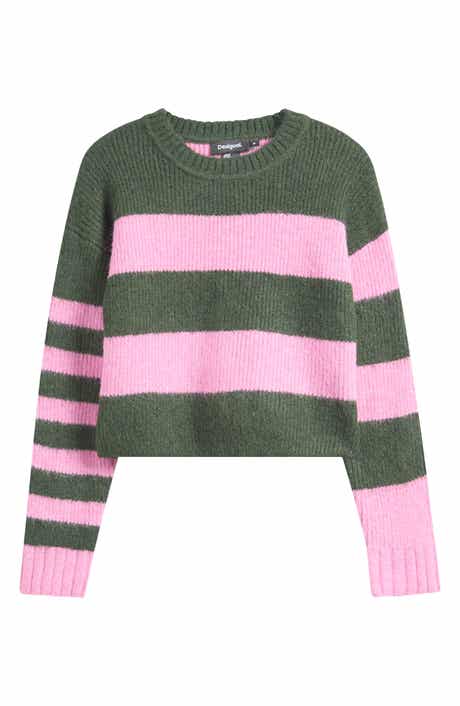 Desigual Stripe Flat Knit Thick Gauge Sweater