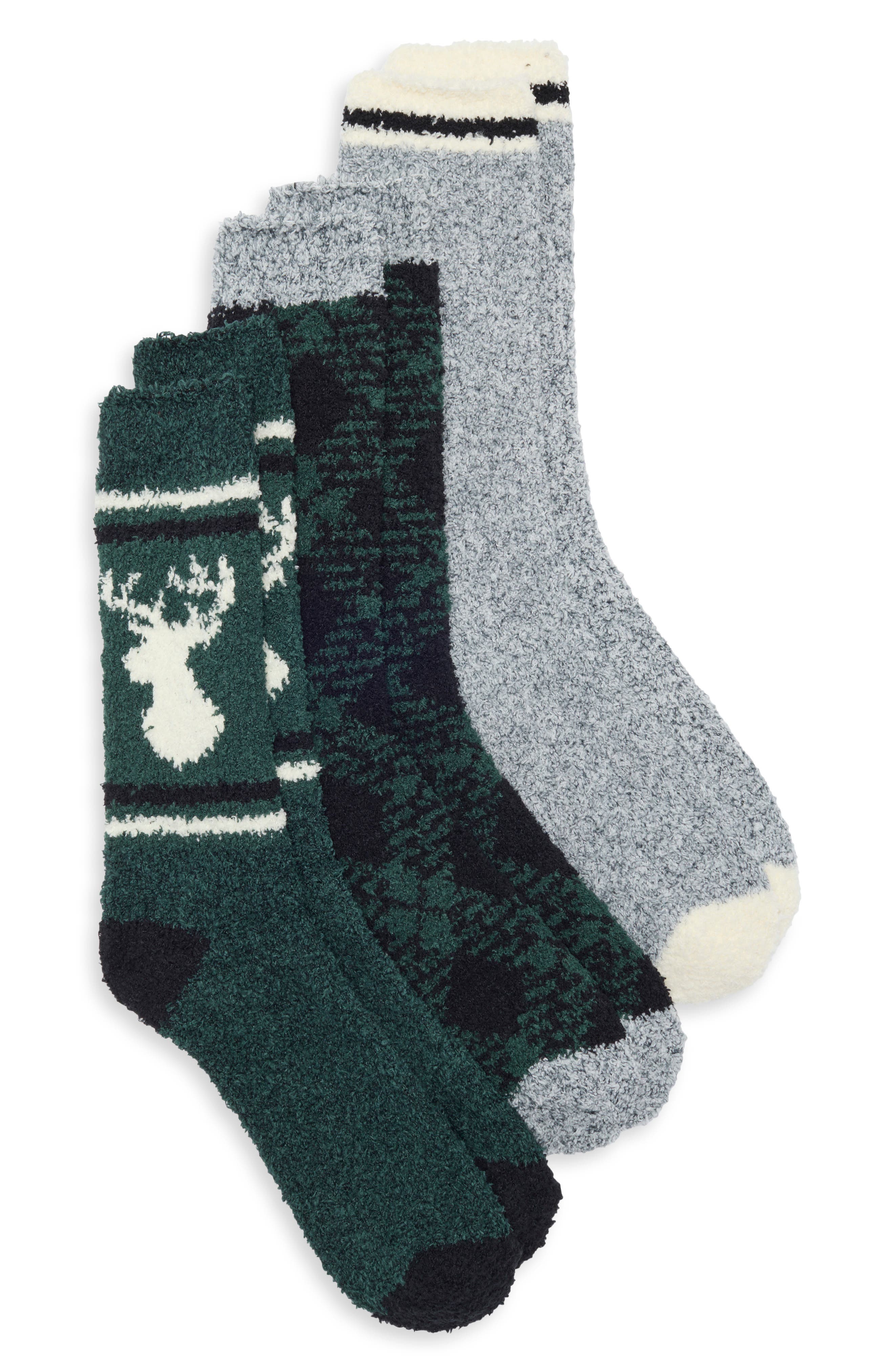 NORDSTROM RACK Assorted 3-Pack Butter Fuzzy Socks (Men) | Nordstromrack