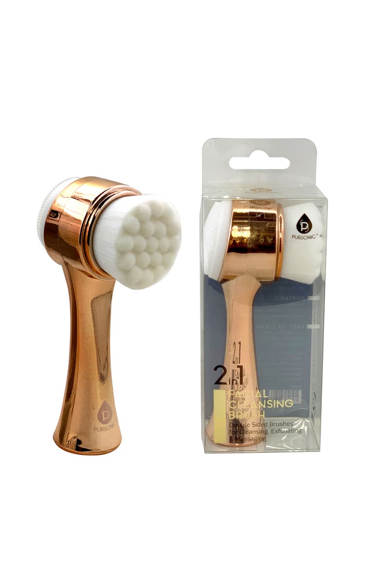 PURSONIC Dual Sided Facial Cleansing Brush, Alternate, color, Rose Gold