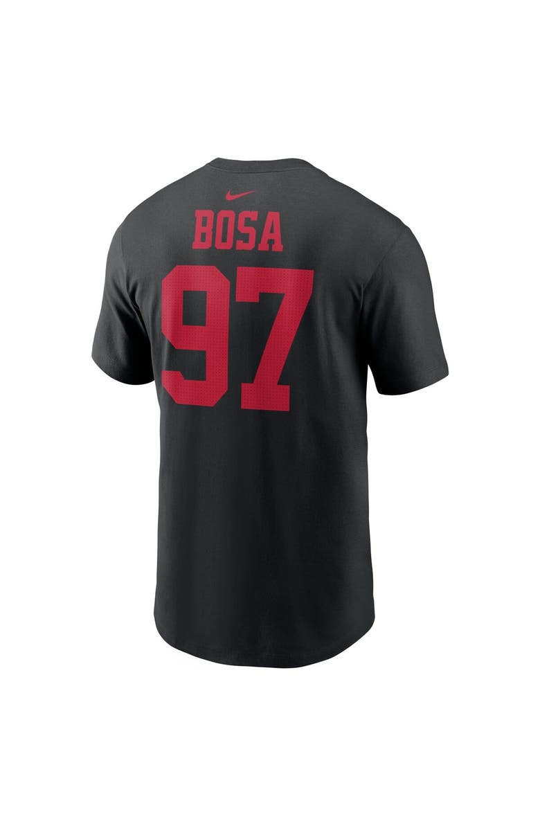 Nike Men's Nike Nick Bosa Black San Francisco 49ers Super Bowl LVIII Patch Player Name & Number T-Shirt, Alternate, color, 
