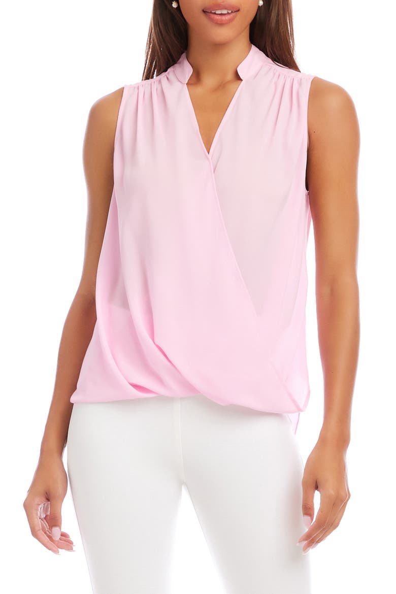 Sleeveless Crepe Top, Main, color, PINK