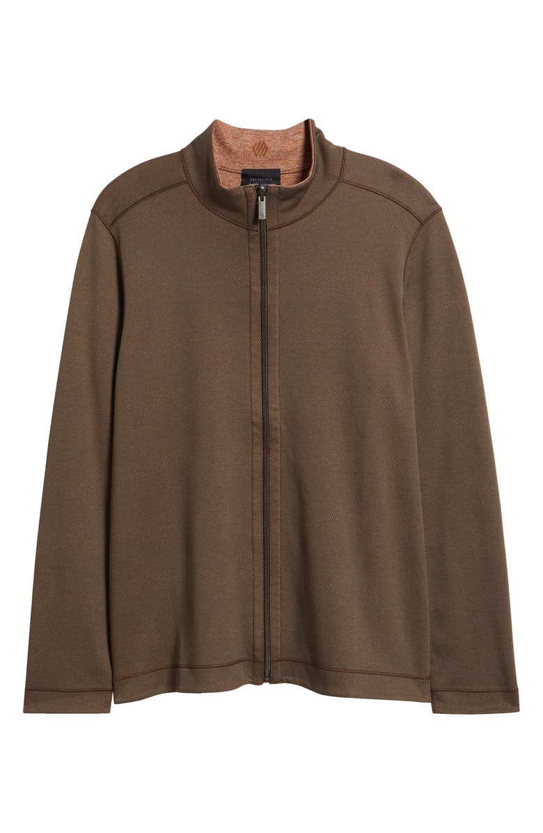 Johnston & Murphy XC4<sup>®</sup> Reversible Performance Zip Jacket, Alternate, color, Brown/ Rust