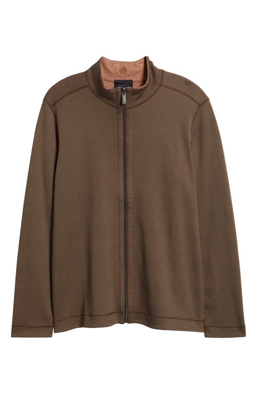 Johnston & Murphy Xc4® Reversible Performance Zip Jacket In Brown