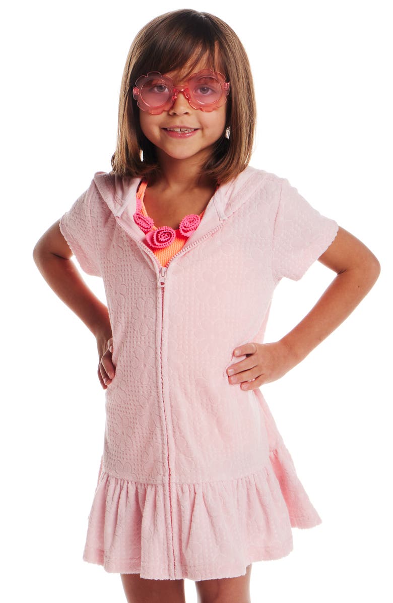 Andy & Evan Kids' Hooded French Terry Cover-Up Dress, Alternate, color,