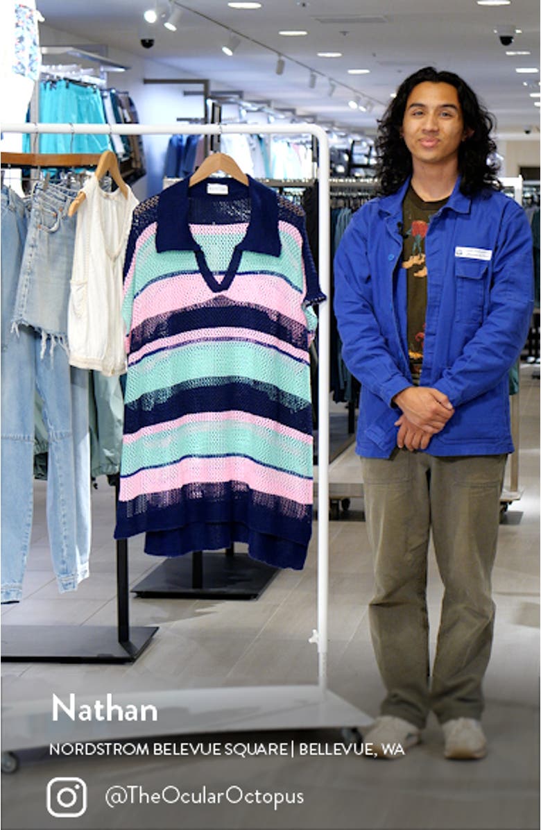 Stripe Open Stitch Sweater, sales video thumbnail