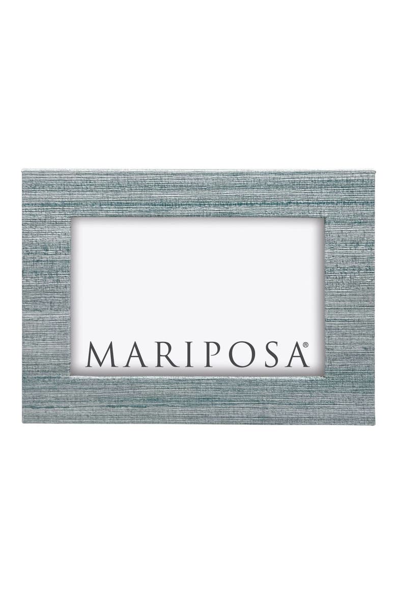 Capri Faux Grasscloth 4 x 6-Inch Picture Frame, Alternate, color, AQUA