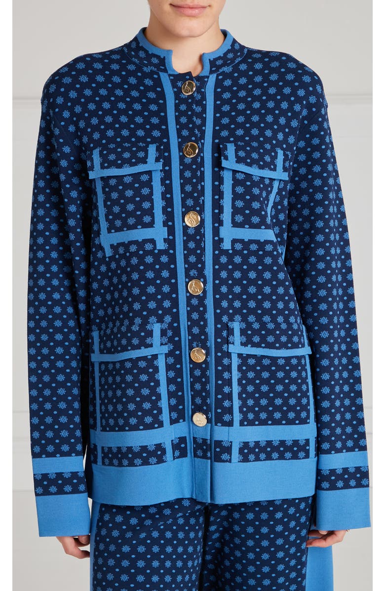 Temperley London Ditzie Knit Jacket, Alternate, color, Twilight