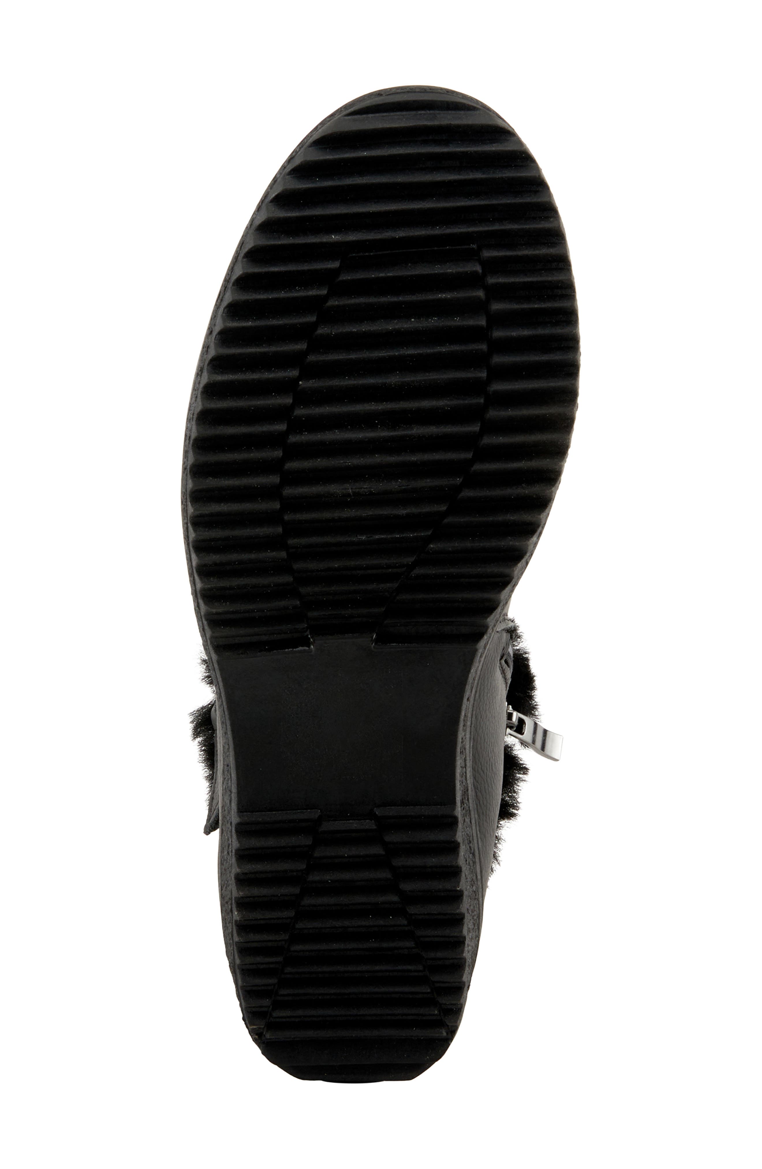 Spring Step Republic Water Resistant Bootie With Faux Fur Trim, Alternate, color, Black