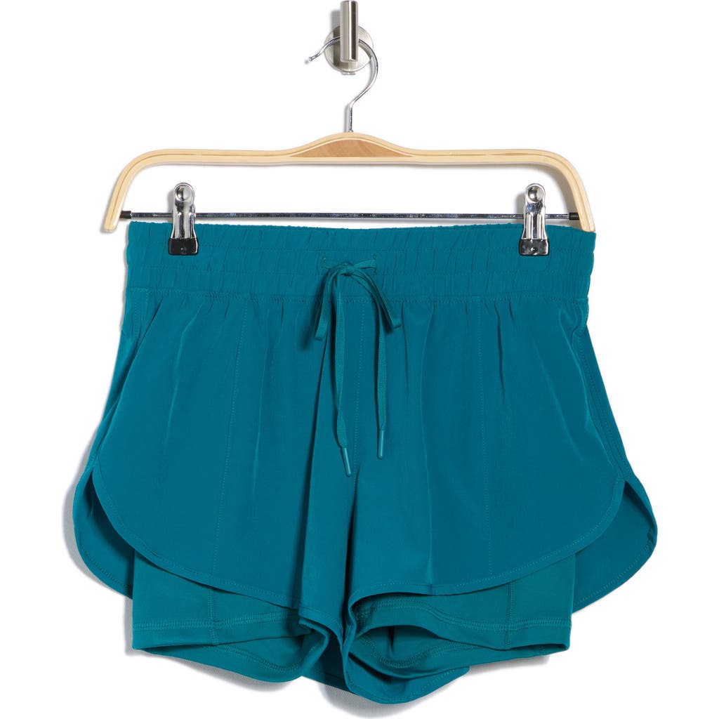 90 Degree By Reflex 2-in-1 Running Shorts In Harbor Blue