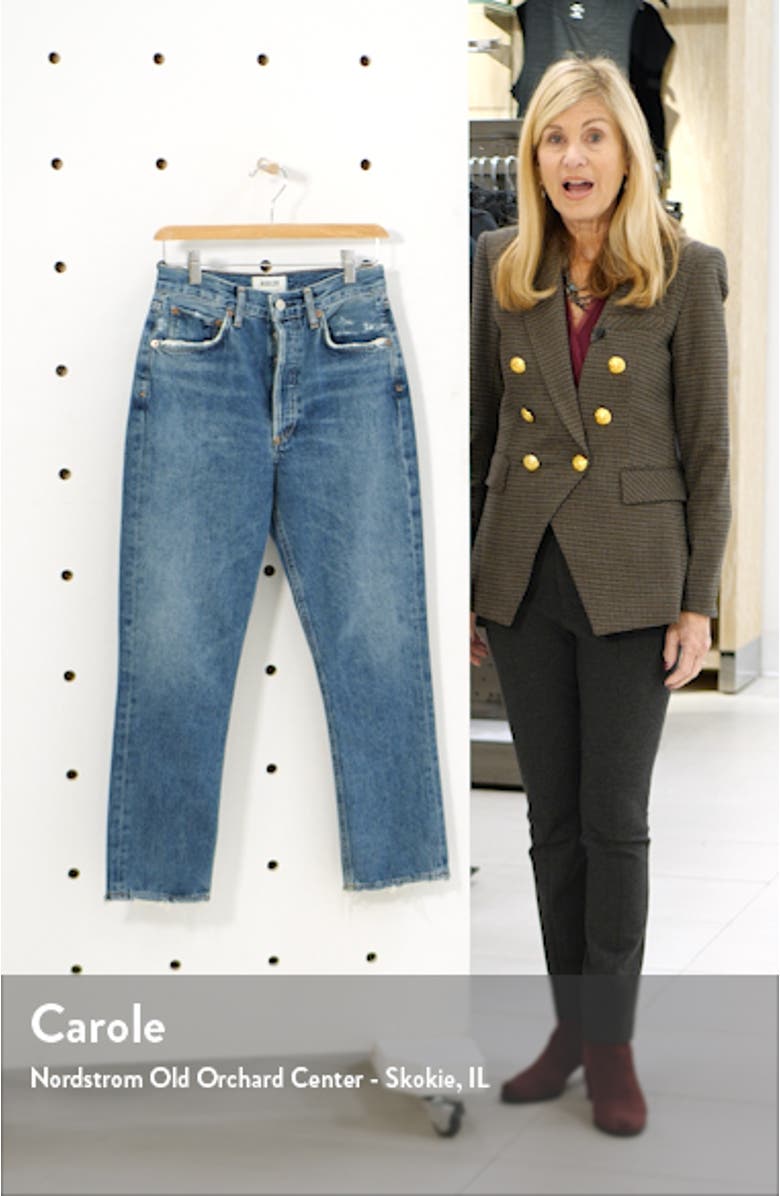 Riley High Waist Crop Straight Leg Jeans, sales video thumbnail