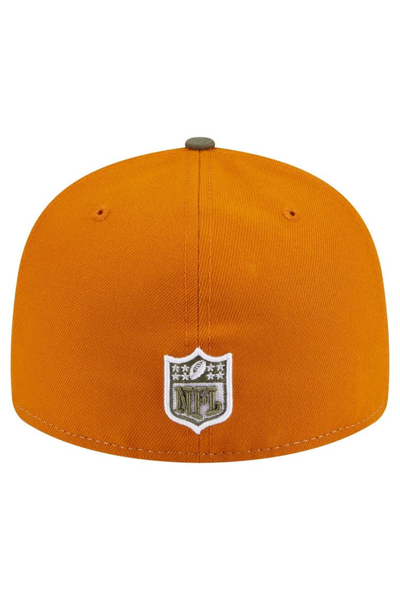 Men's New Era Olive/Brown Pittsburgh Steelers Two-Tone Color Pack Split Panel 59FIFTY Fitted Hat, Alternate, color, Olive