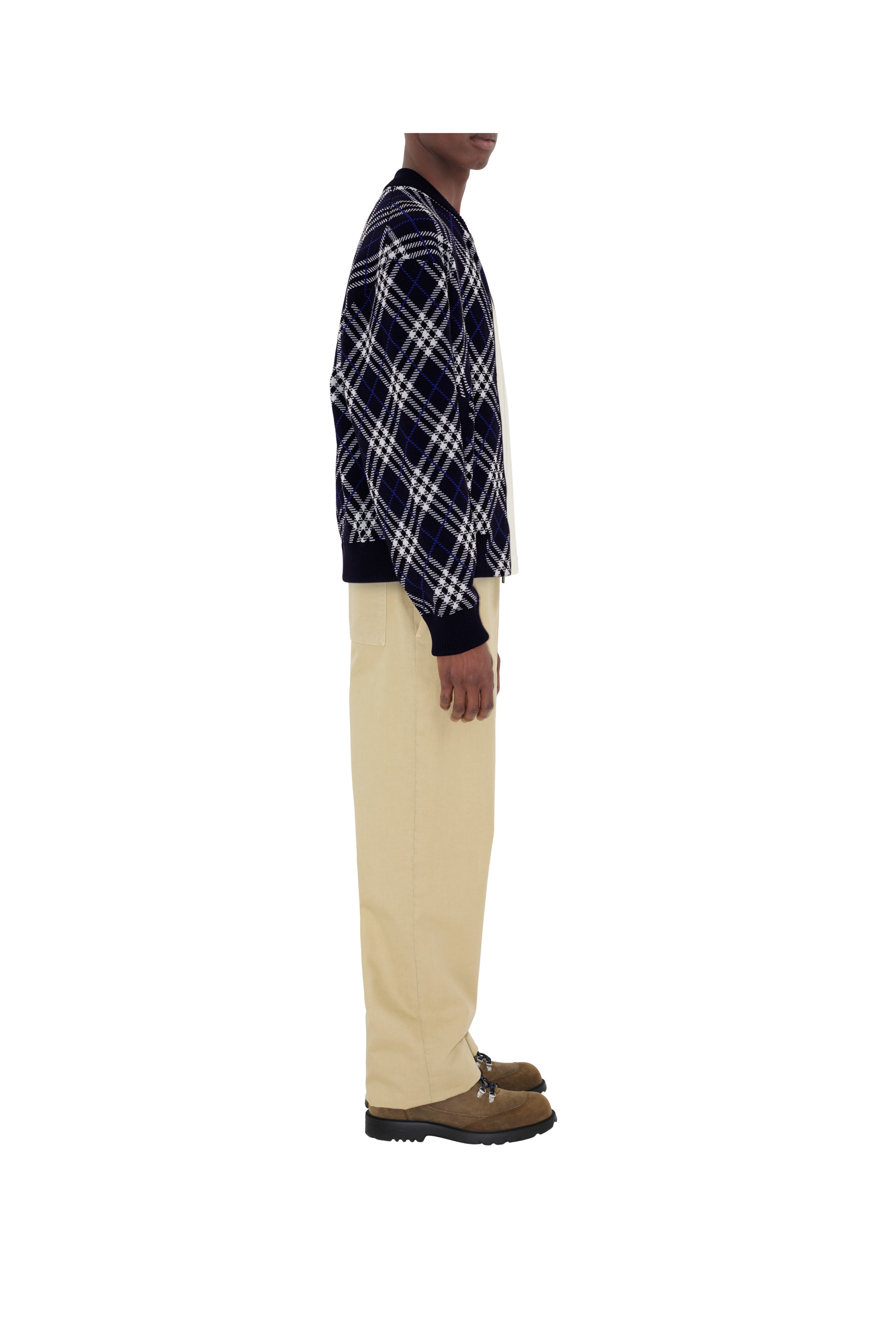 Мужские Burberry Check Wool Blend Bomber Jacket — фото 3