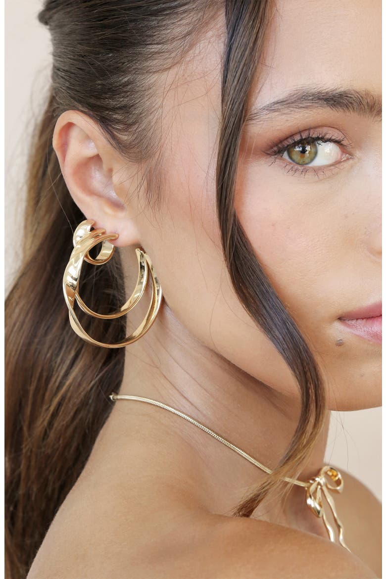 Heirloom Medium Hoop Earrings, Alternate, color, GOLD