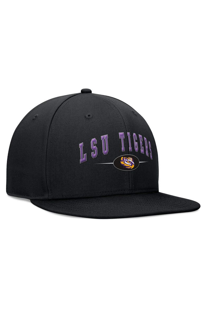 Men's Top of the World Black LSU Tigers Bullpen Snapback Hat, Alternate, color, Black