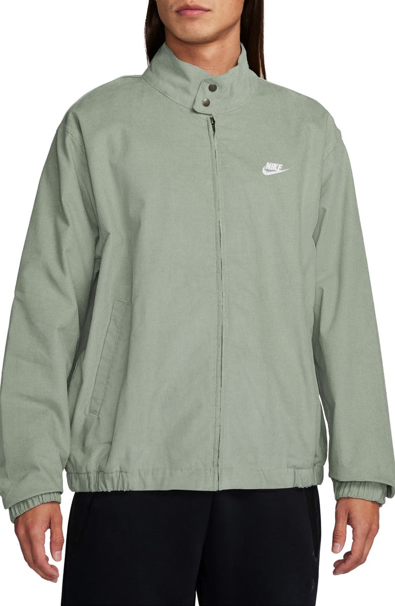 Nike Sportswear Club Corduroy Harrington Jacket, Main, color, Jade Horizon/ White