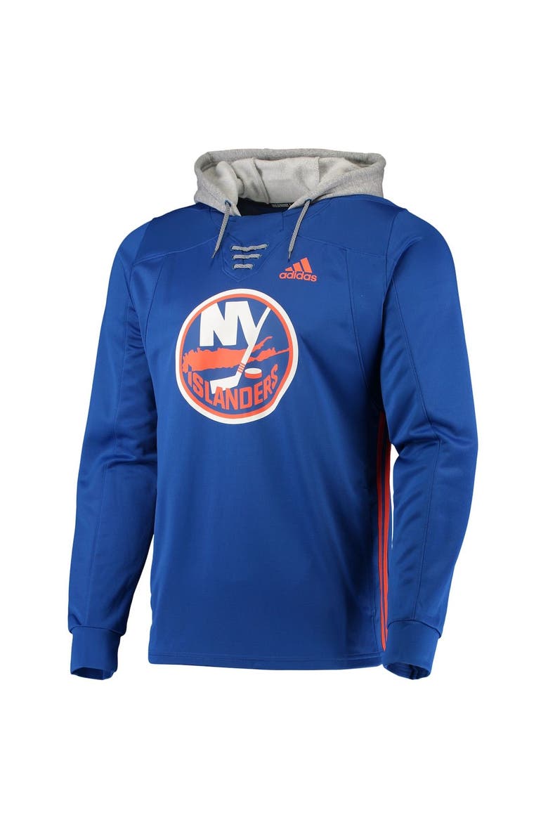 Men's adidas Royal New York Islanders Skate Lace AEROREADY Pullover Hoodie, Alternate, color, Royal