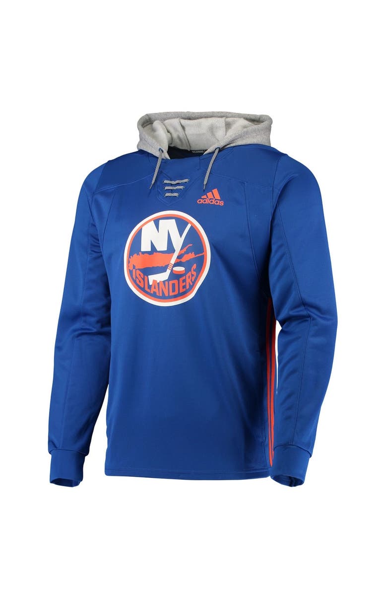 adidas Men's adidas Royal New York Islanders Skate Lace AEROREADY Pullover Hoodie, Alternate, color, 