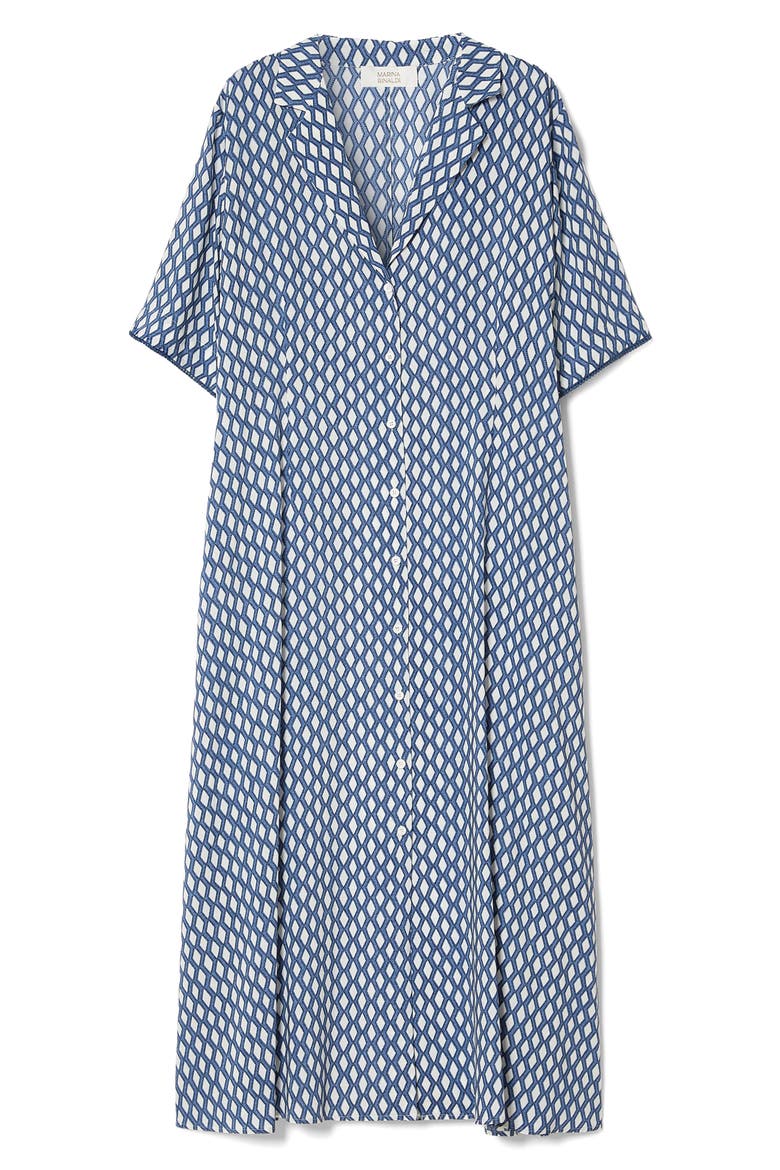 Ranch Geo Print Shirtdress, Alternate, color, WHITE