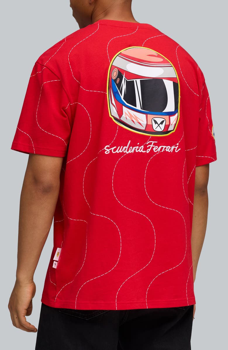 PUMA x Scuderia Ferrari Monza Cotton Graphic T-Shirt, Alternate, color, Rosso Corsa