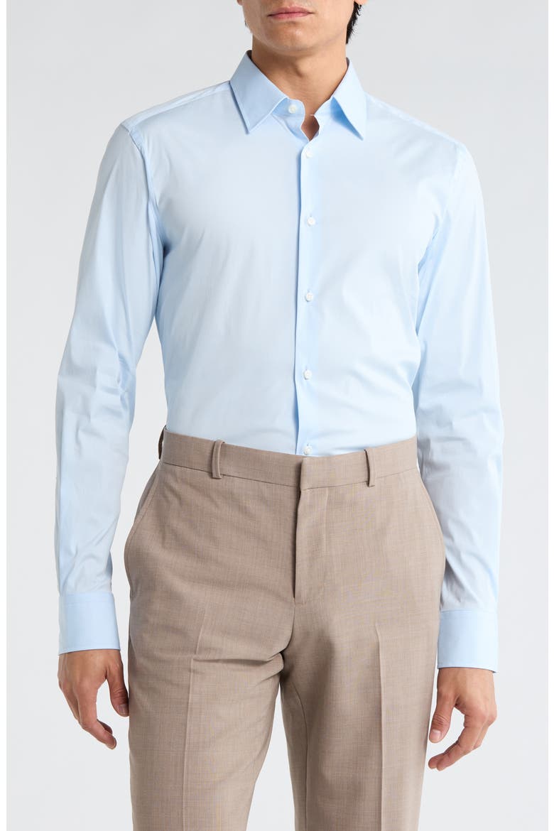 L-Hays Kent Slim Fit Dress Shirt, Main, color, LIGHT/ PASTEL BLUE
