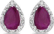 ALLUREZ Pear Stud Earrings 14k