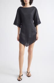 POSSE Alfie Linen Caftan Minidress
