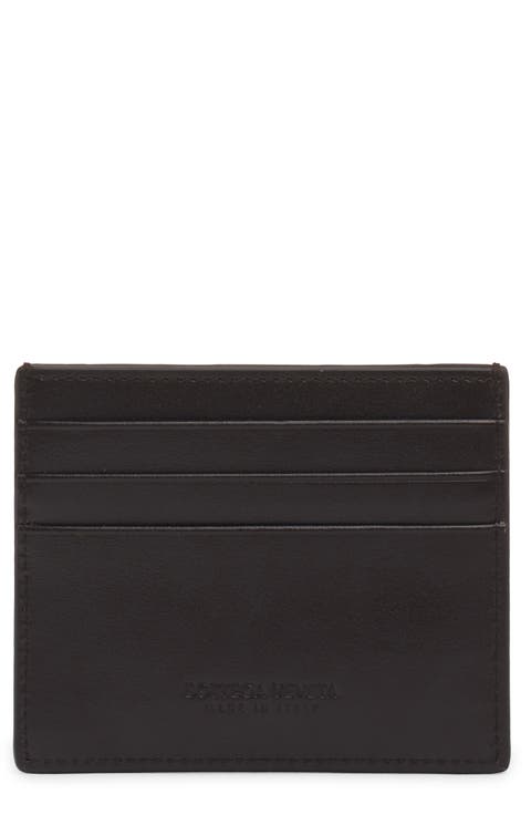 Intrecciato Leather Card Case