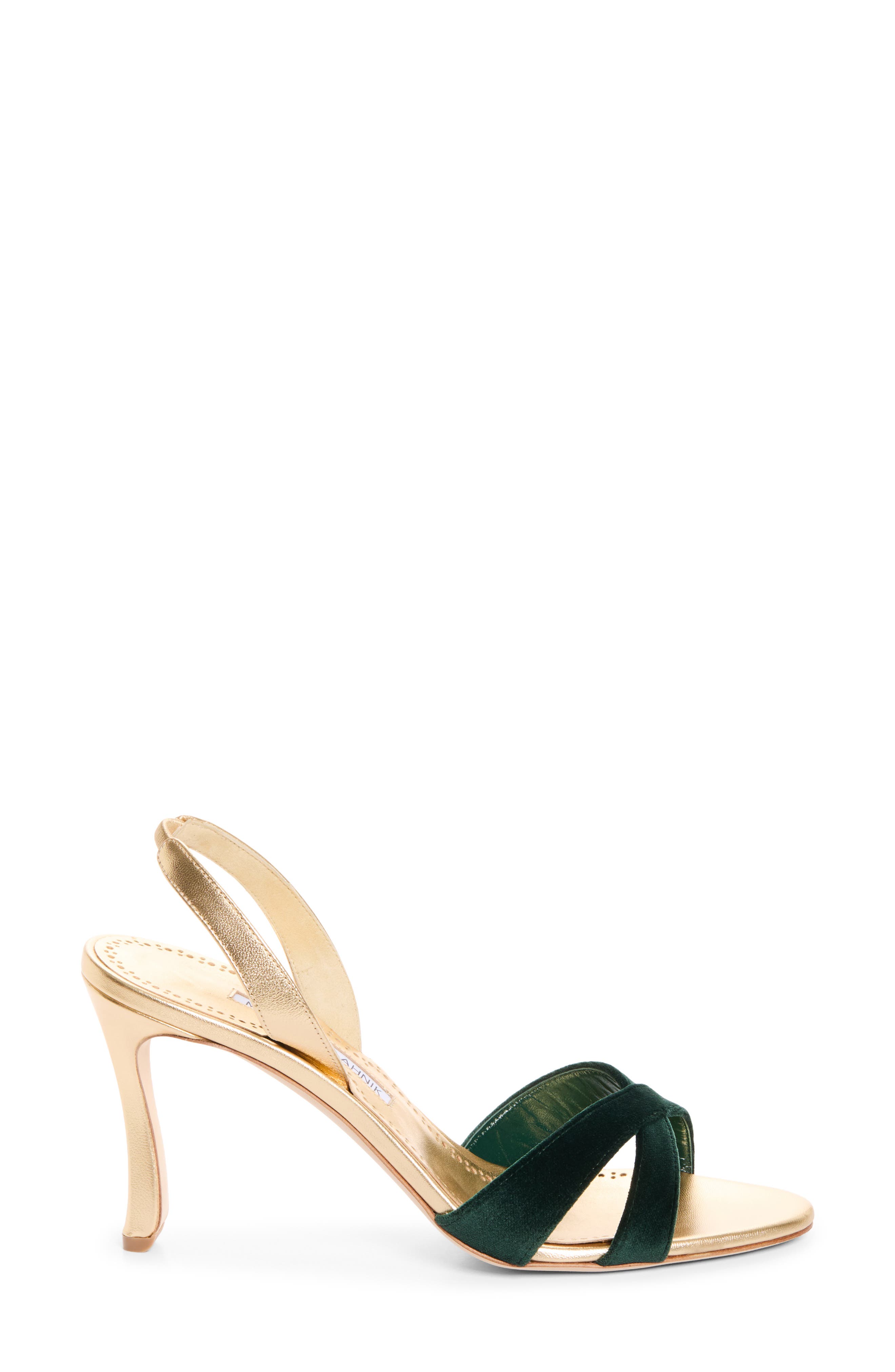 Callydra Slingback Sandal, Alternate, color, DARK GREEN/ GOLD