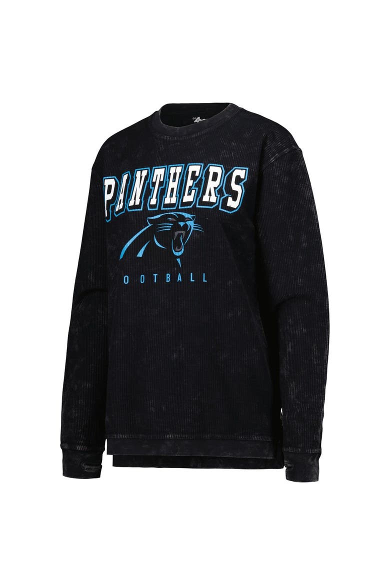 Women's G-III 4Her by Carl Banks Black Carolina Panthers Comfy Cord Pullover Sweatshirt, Alternate, color, Black