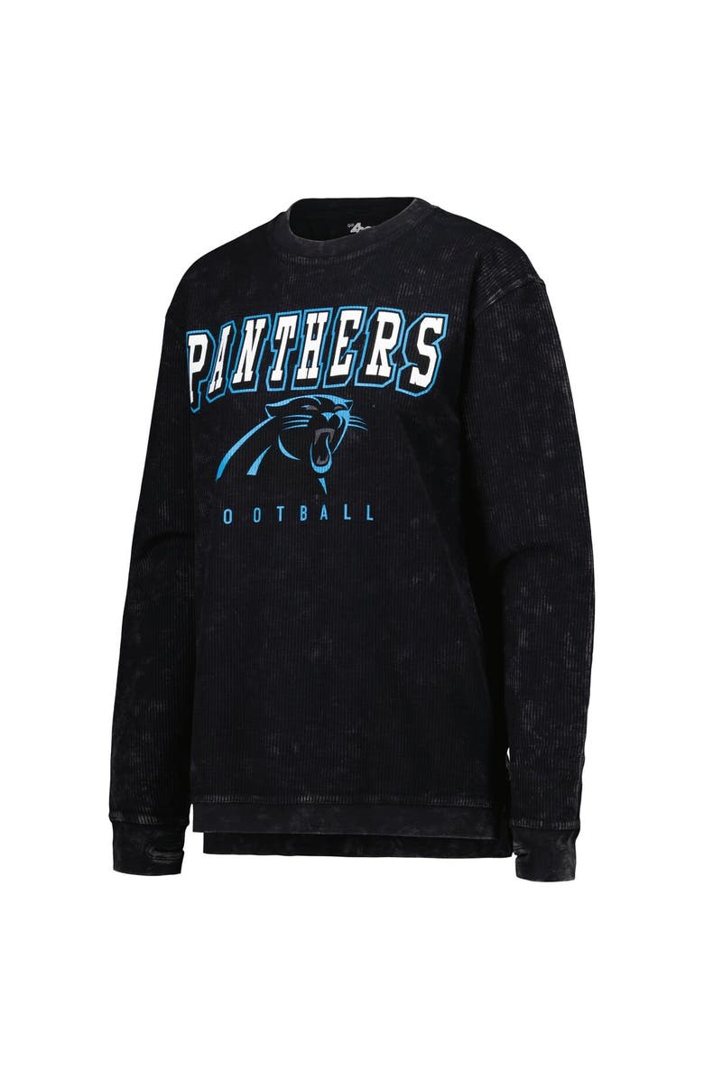 G-III 4HER BY CARL BANKS Women's G-III 4Her by Carl Banks Black Carolina Panthers Comfy Cord Pullover Sweatshirt, Alternate, color, Black