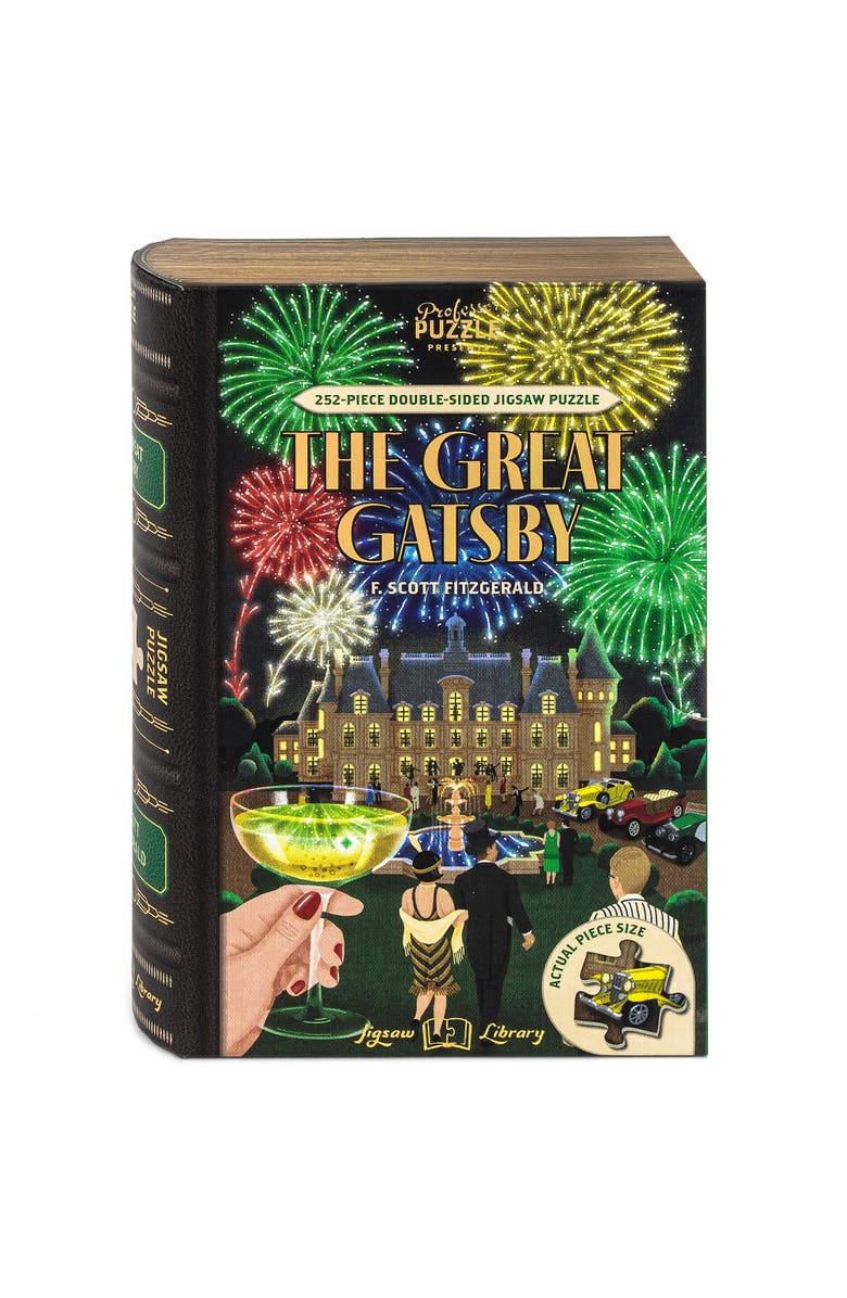 Professor Puzzle Jigsaw Library The Great Gatsby, 252 Piece Puzzle, Alternate, color, 