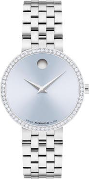 Movado Museum Classic Lab Grown Diamond Bracelet Watch, 29.5mm