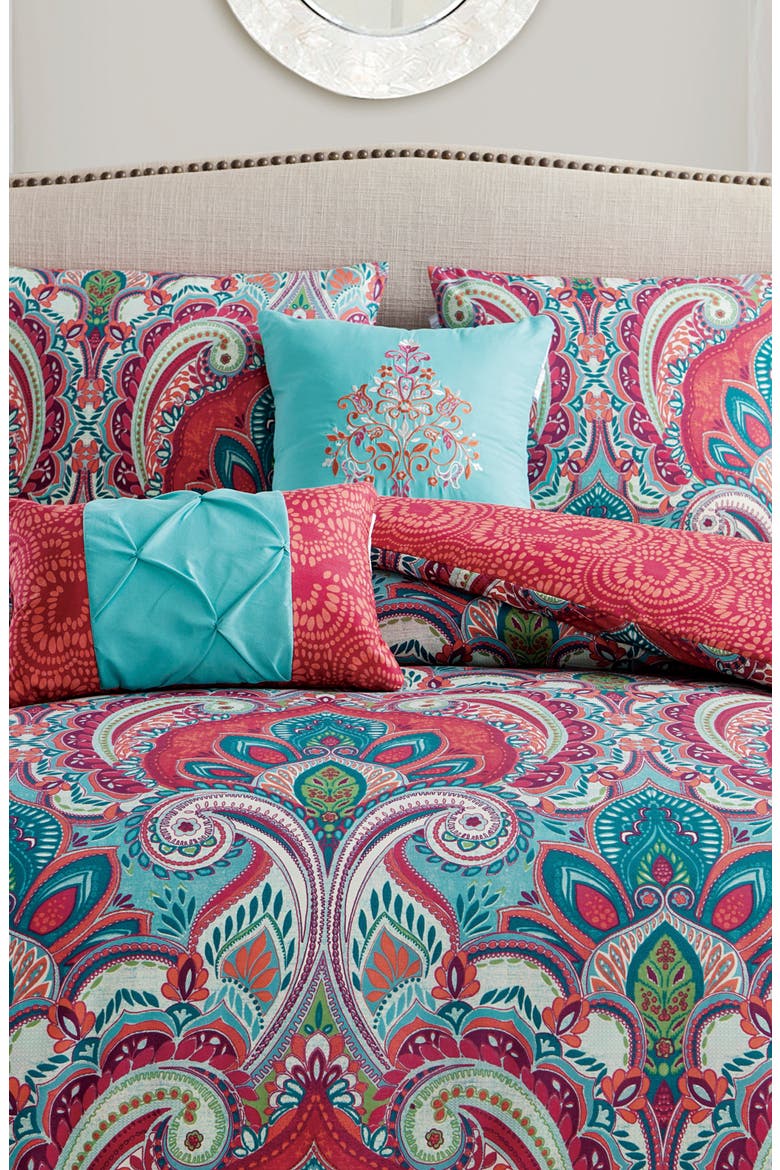 Casa Re`al Reversible Damask 3-Piece Quilt Set - Full/Queen, Alternate, color, MULTI