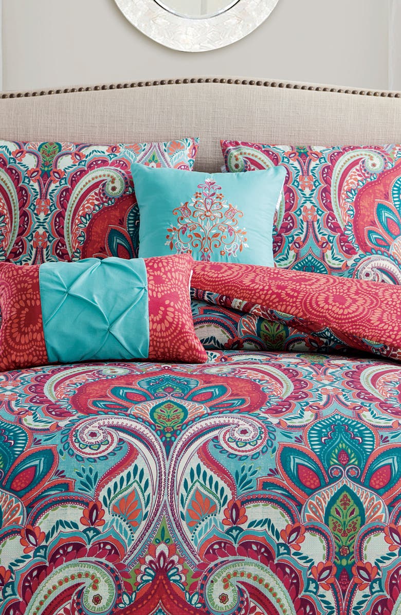 VCNY HOME Casa Re`al Reversible Damask 3-Piece Quilt Set - Full/Queen, Alternate, color, Multi