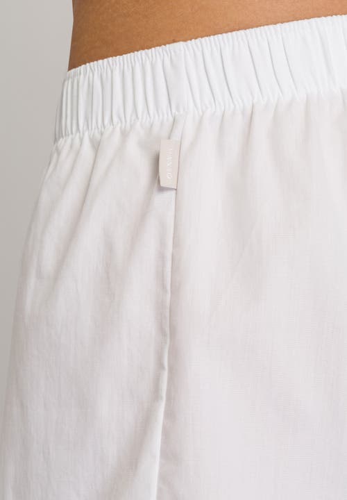 Hanro Fancy Woven Cotton Boxer In White